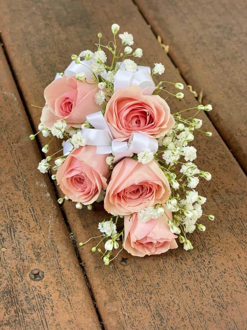 Corsage-pink and white