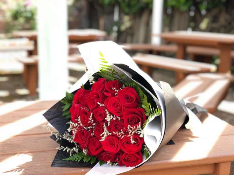 Two Dozen Red Roses Wrap